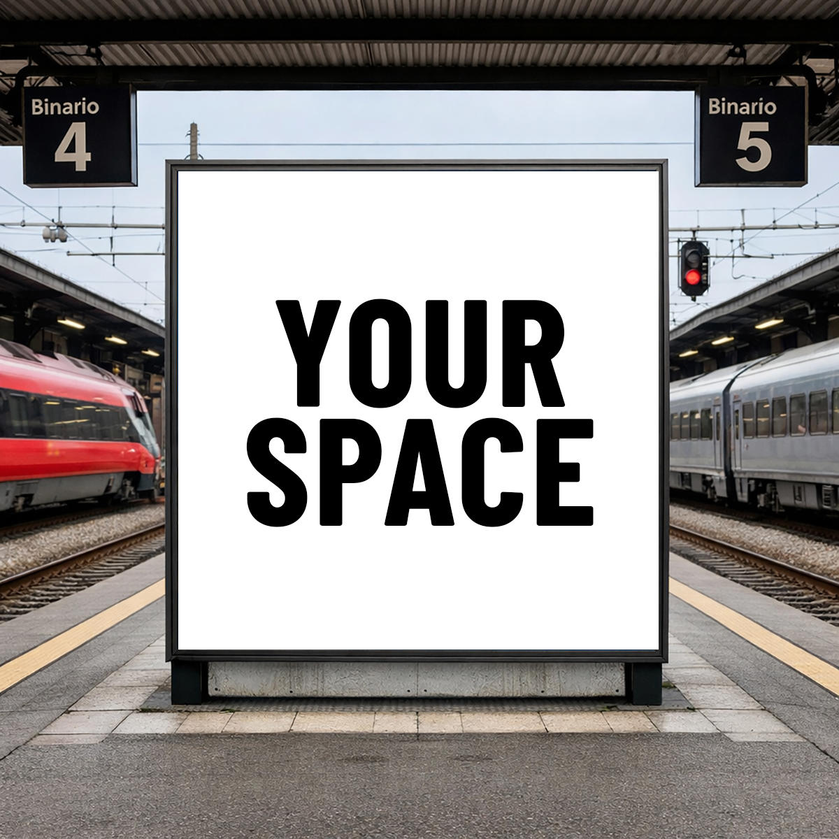 SPAZIO PUBBLICITARIO STAZIONE 190 x 190 (SALERNO) Dal 19/10/2026 al 01/11/2026 14 giorni