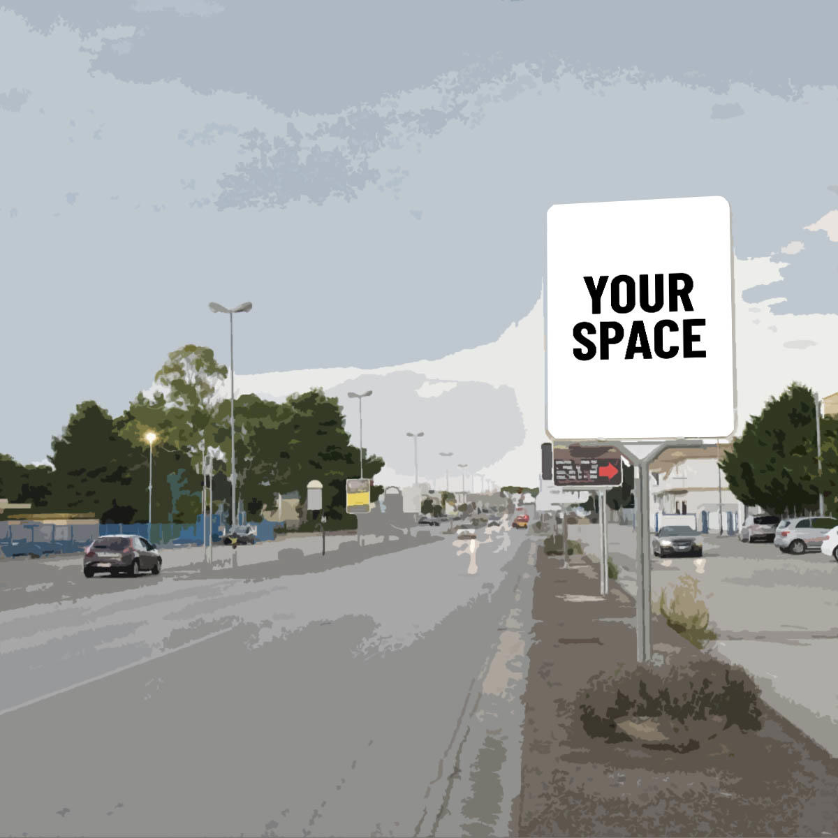SPAZIO PUBBLICITARIO 140 x 200 Via Trani dir. Trani (ANDRIA) Dal 02/11/2026 al 29/04/2028 545 giorni